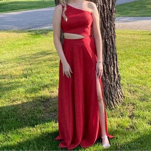 Sparky red dress with cutouts